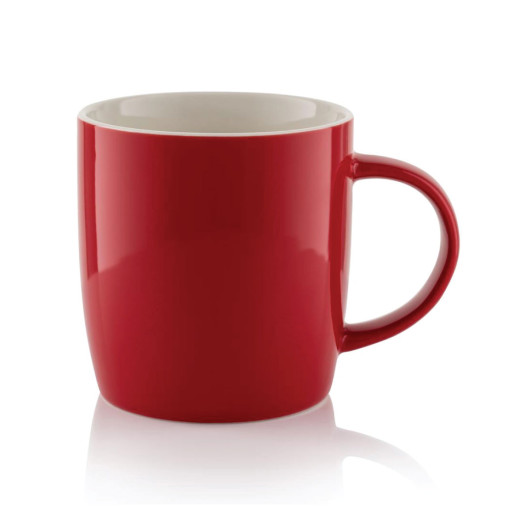 Red White Two Tone New Bone China Mugs
